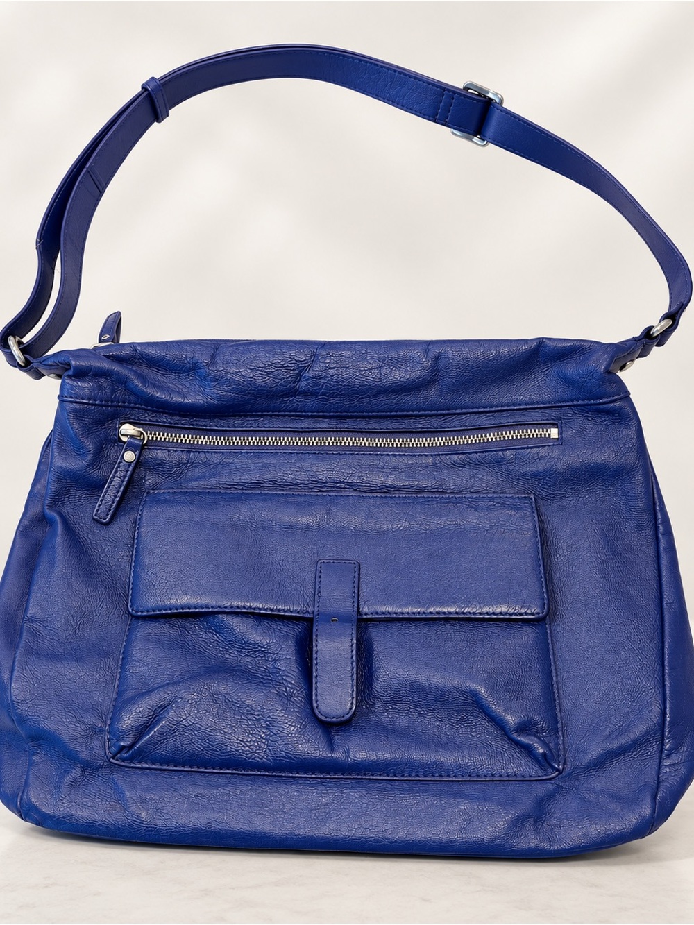 Danier Cobalt Blue Genuine Leather Shoulder Bag